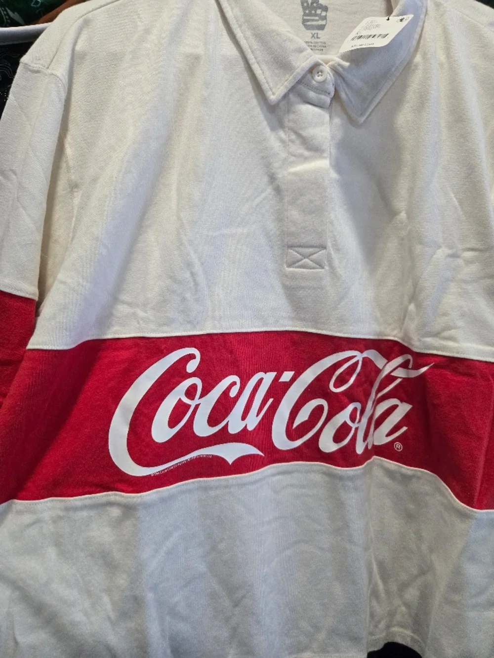 Free people x junk food clothing Coca-cola longsleve t-shirt polo XL NWT